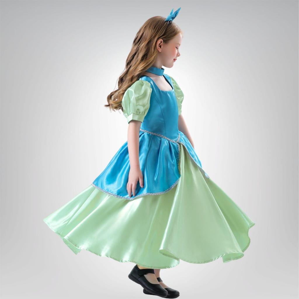 Milky Time Halloween Cosplay Cinderella, Drizella, and Anastasia Sister Dresses for Kids (Drizella, Size 120)