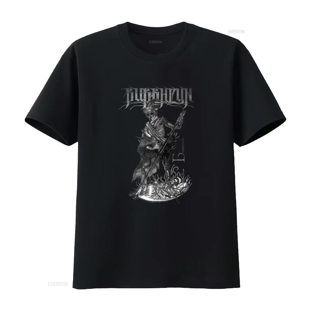 Burshtyn Bezvirnyk Dub Buk Nokturnal Mortum Ulvegr Stryvigor Drudkh Kroda Kzohh Print T Shirt for Unisex Gothic Skeleton Design