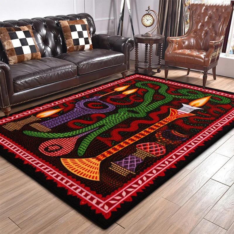 Carpets for Living Room Modern Plant Pattern Decoration Home Non-slip Gaming Room Decoration Fluffy Play Mat Foldable Lounge Rug
