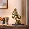 Resin Western Cowboy On Horse Statue Decorative Sculpture Office Living Room Home Gift