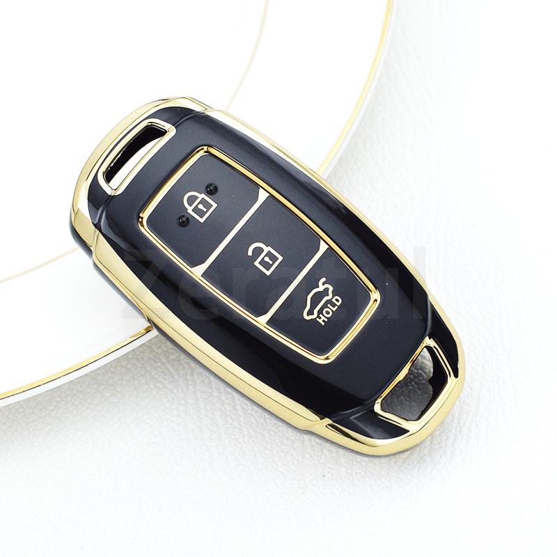 3 Buttons Tpu Shell Fob Car Key Case Full Cover For Hyundai Santa I30 Ix35 Encino Kona Solaris Azera Grandeur Elantra Accent Fe