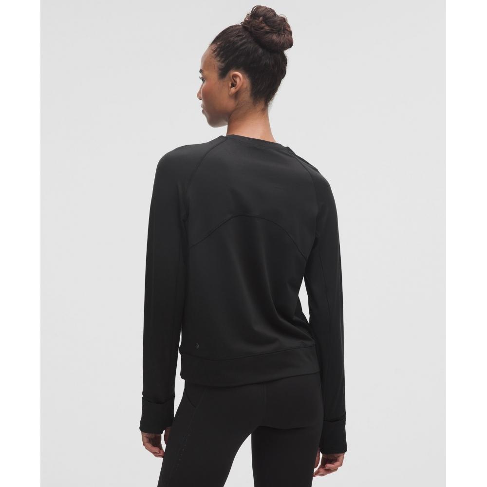 Lululemon It S Rulu Fleece Long Sleeve Shirt Black