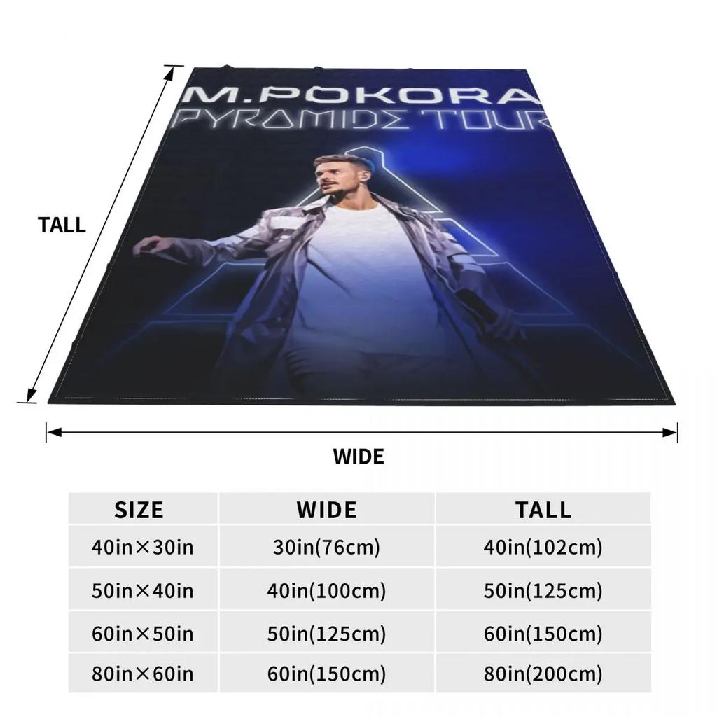 Soft Durable Blanket Camping M. Pokora Bedding Throws Pyramide Tour Concert Flannel Bedspread Living Room Print Sofa Bed Cover