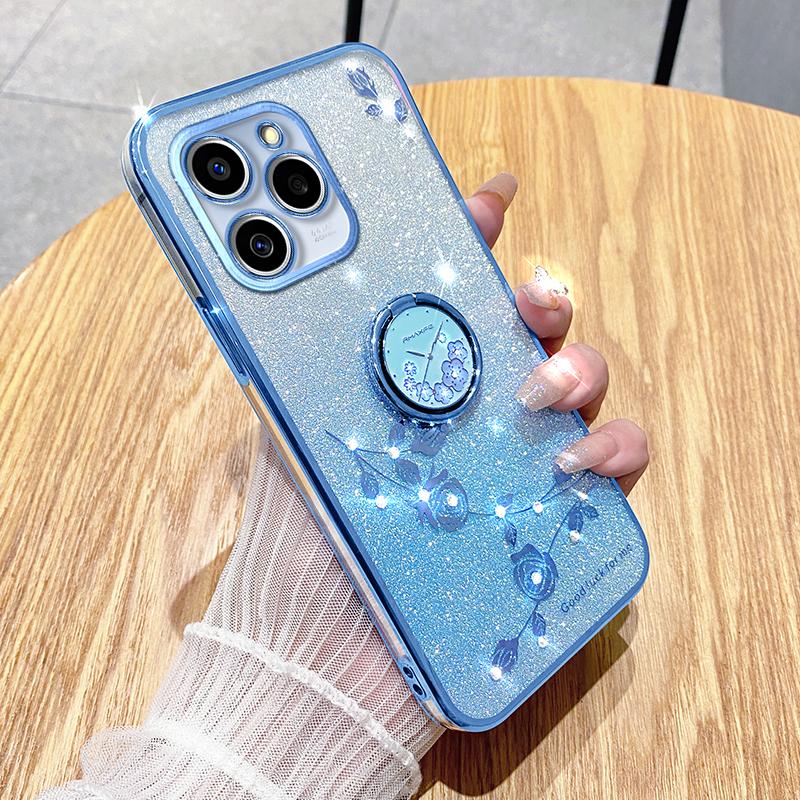 KADEM For Realme C61 4G/C63 4G Case Rhinestone Glitter TPU Kickstand Phone Cover