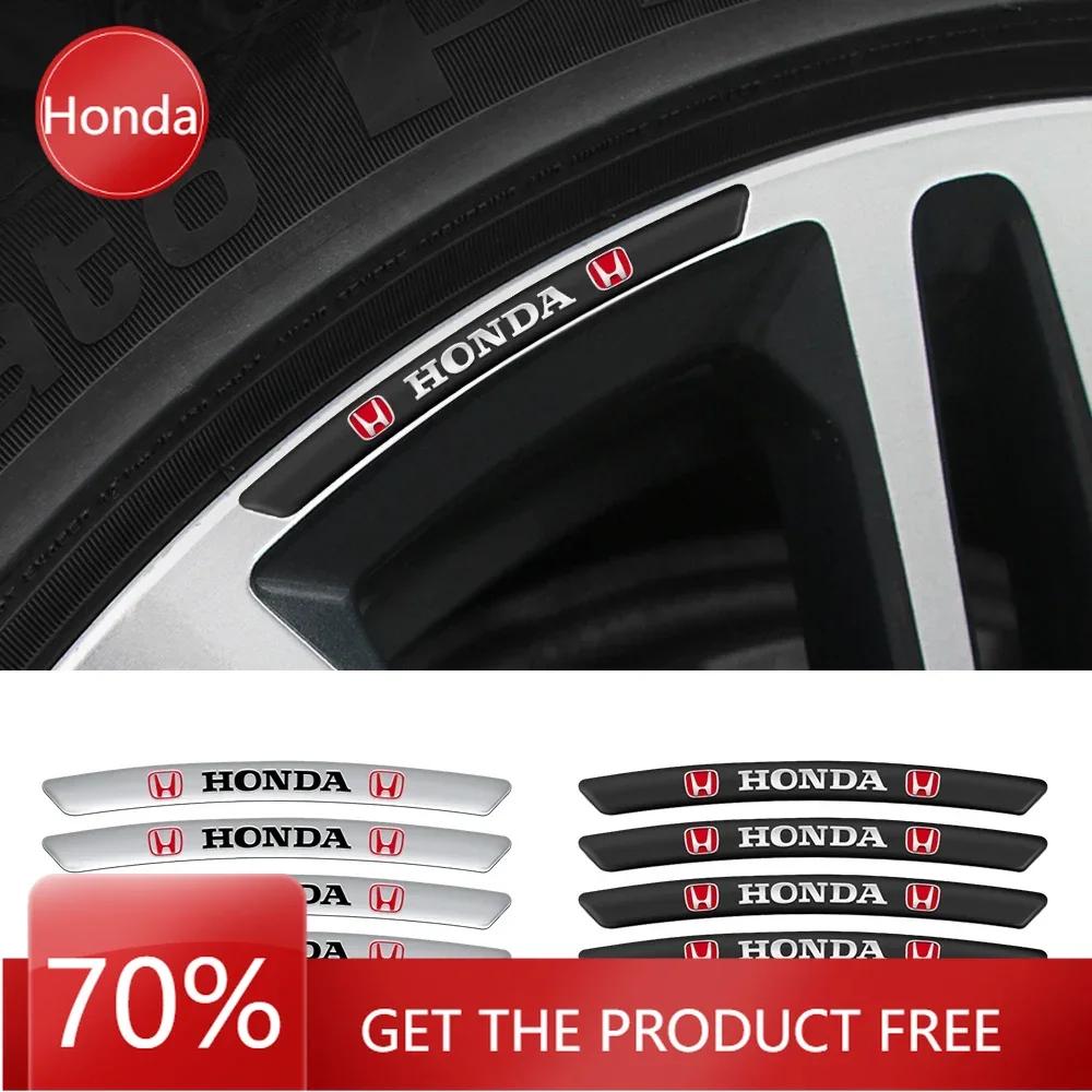 

Car Hot FIT 4Pcs Car Wheel Hub Aluminium Alloy Decoration Stickers For Honda Civci CRV Accord Mugen Prelude FIT City CRZ CRX Ja коричневый