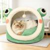 Comfort Pet House Green Frog Sleeping Nest Bed Cute Cat Dog Bed  For Puppy Kitten