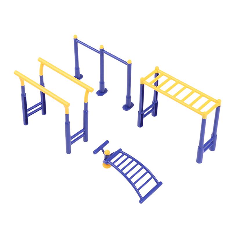 1/12 Puppenhaus Park Fitnessgeräte Modell Puppenhaus Simulation Sportszene Ornament Mikro Szene Bau Requisiten Rollenspielzeug