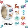 500 Pezzi/Rotolo Adesivi Animali Cartoni Animati Oceano Marino Insetto Insetto Autoadesivi Impermeabili Decalcomanie Fai da Te Scrapbooking Artigianato Decorazione Ricompensa