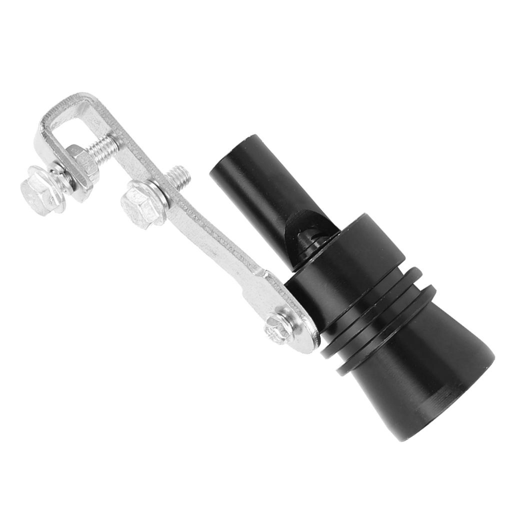 Aluminium Alloy Sound Tail Throat Exhaust Pipe Whistle Car Modified Part TC XL(Black)