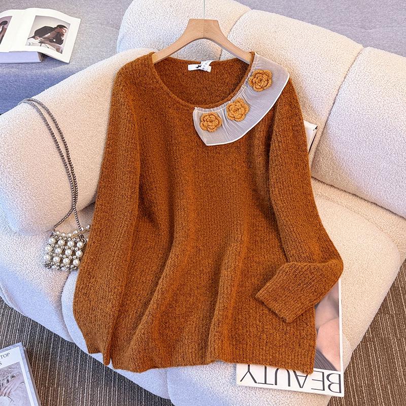 

Women s Plus Size Knit Cardigan - Winter Hong Kong Style, Lazy Fit 6XL recommended for 122.5-150 kg