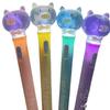 Luminous Jellyfish Light-Up Pen with Real Specimen - Cute Student Stationery Featuring Piggy and Bear Designs