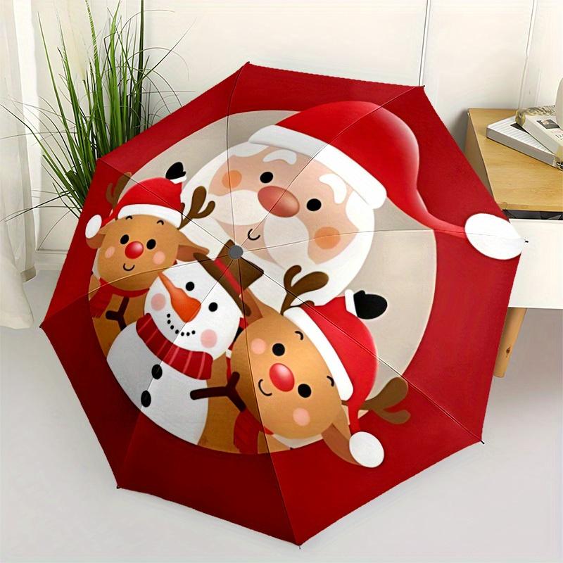 1 Stück Weihnachts-Nikolaus Automatisches Öffnungs-/Schließschirm, Ideales Geschenk für Fans zum Geburtstag, Weihnachten, Trendige Mode y250828055