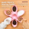 Multi-Compartment Cat Food Bowl 6-Petal Flower Feeding Dish Upgrade Pet Food Bowl  Cat Dog