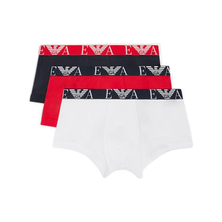 Emporio Armani Мужское нижнее белье Боксеры с однотонным логотипом SS22, дышащая резинка, разноцветные 111357-2R715-97010 M