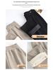 Winter 2025 Women's High-Waisted Trousers, Slimming Acetate Wool with Fleece Lining, Casual Straight-Leg, Versatile for Moms.