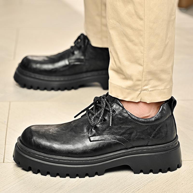 Plateau Herrenschuhe Sommer neu Business Casual Lederschuhe Herren Britische Lederschuhe vielseitig großer Kopf Herren Lederschuhe