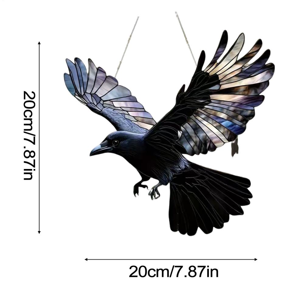 Colorful Hummingbird Art Window Pendant Acrylic Hanging Birds Wind Chimes Sun Catcher Crafts For Living Room Bedroom (No 3D)