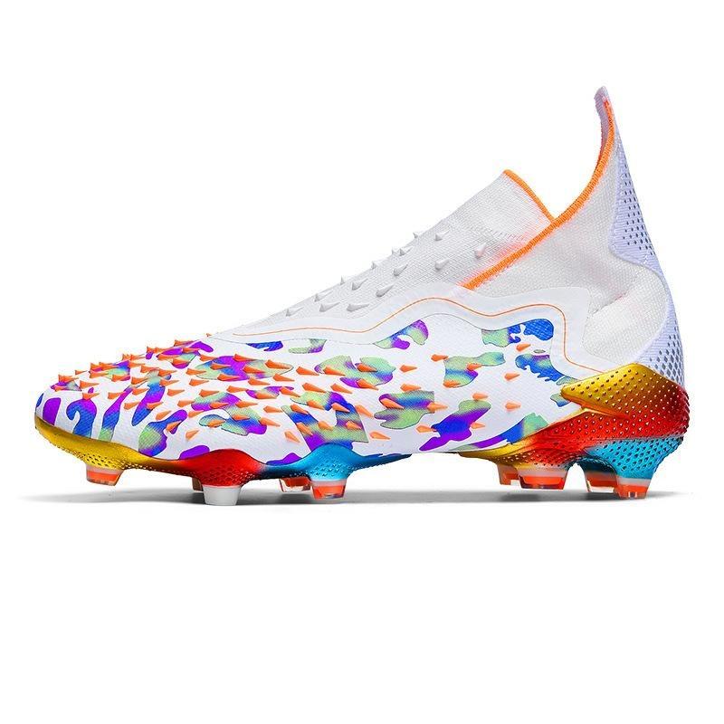 High-Top Football Shoes Fg Nails Artificial Turf Boys And Girls Teenagers Students Competition Training Sports Shoes