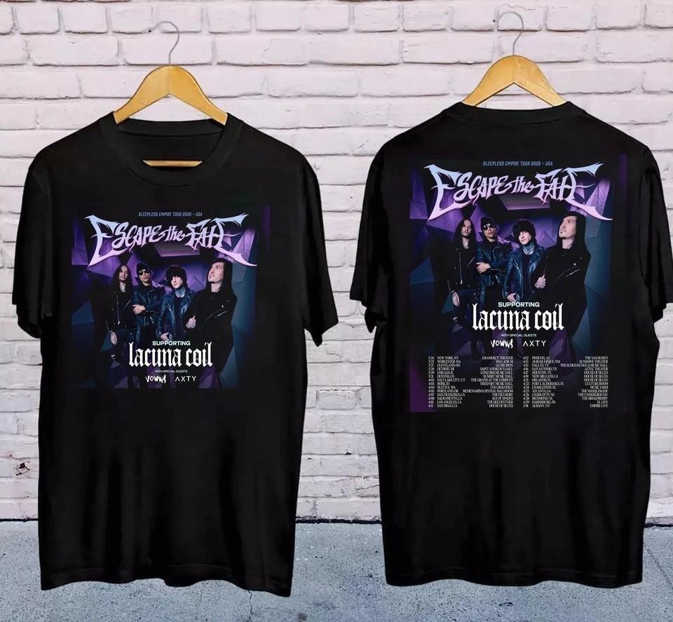 Escape The Fate Sleepless Empire Tour 2026 Унисекс Футболка XXXXL