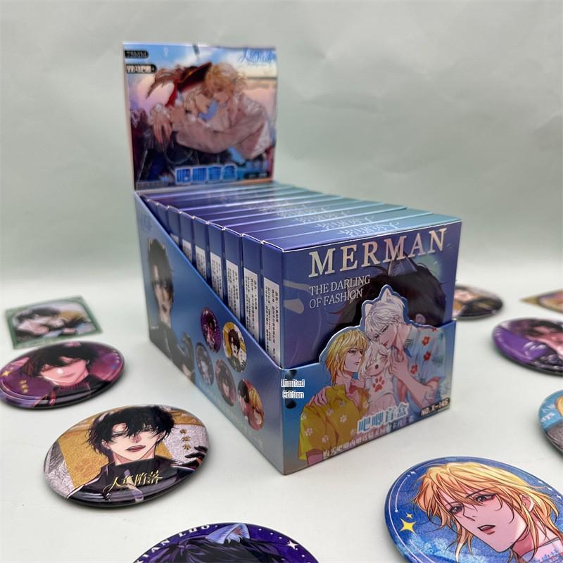 Anime LABUBU Fanmade 75MM Blind Box Button Badge - Double Flash Tinplate Laser Design