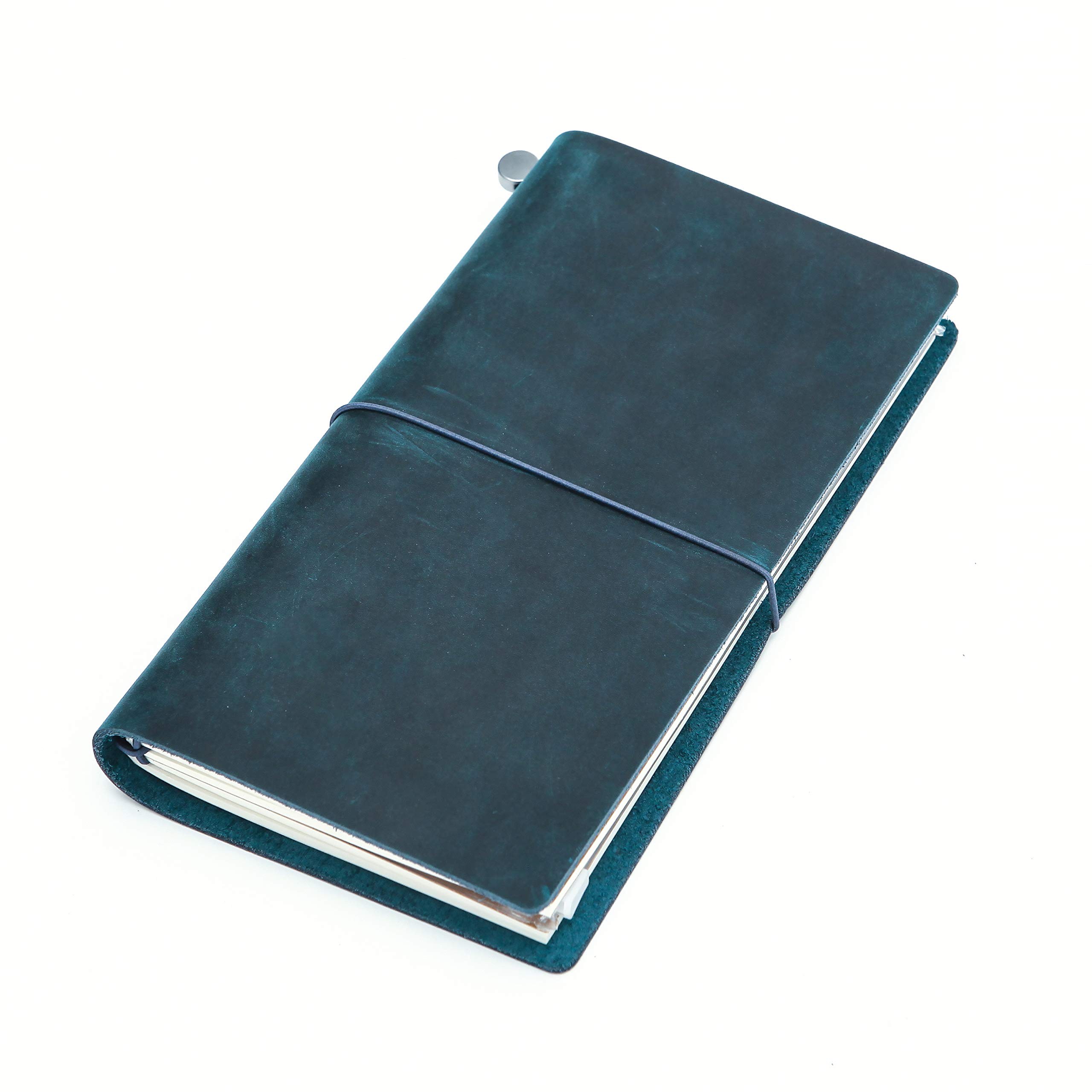 Collasaro Leather Genuine Leather Regular Size Notebook, Diary, (Blue)