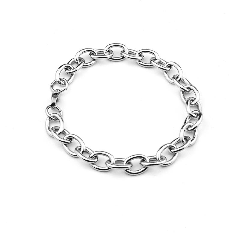 Trendy Titanium Steel Interlocking O-Shaped Bracelet for Men and Women