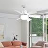 Smart Ceiling Fan Light Combo Remote Controlled Socket Fan with Timer 18W LED & 6 Blades Easy Install for Living Room/Bedroom