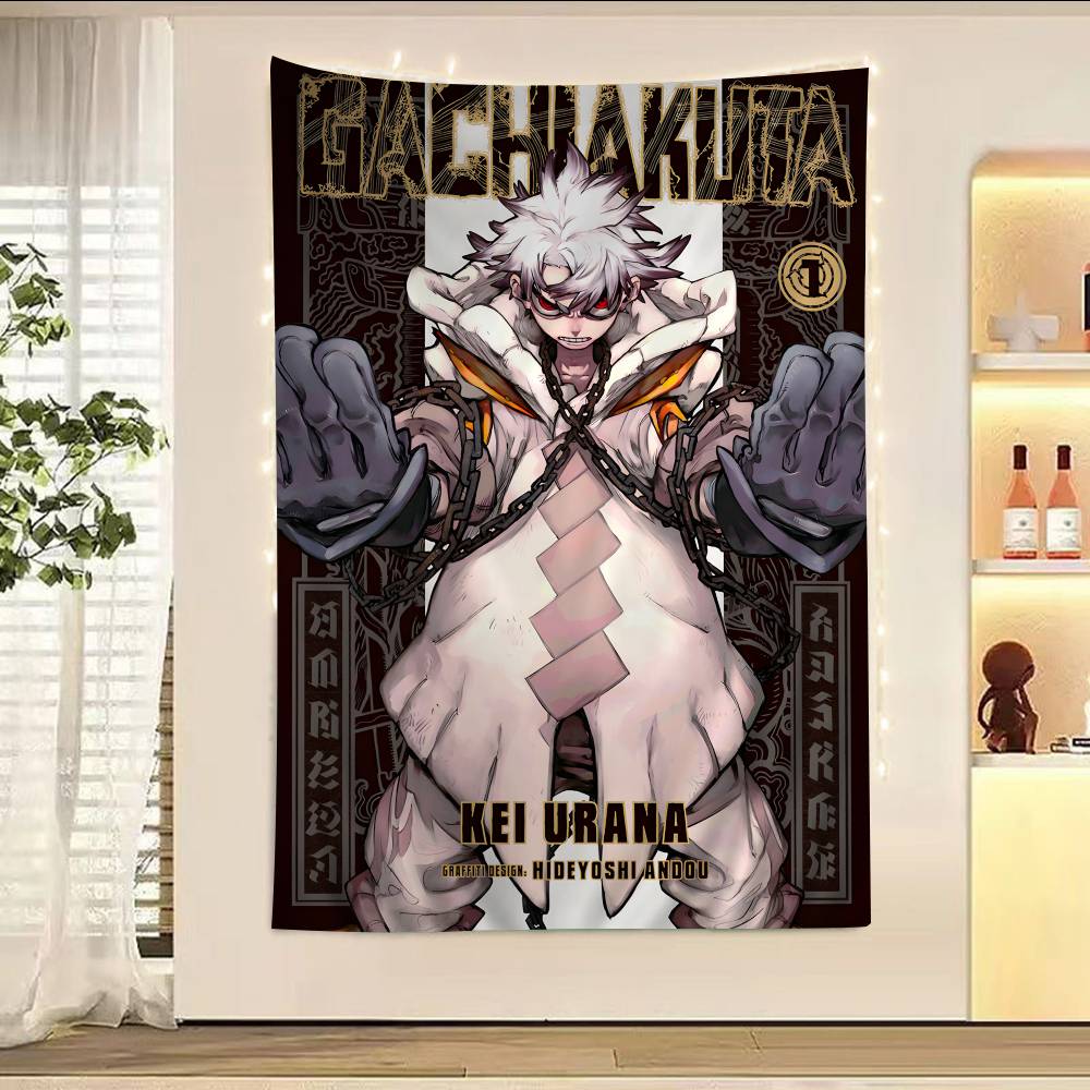 Japanese Supernatural Combat Anime GGachiakuta Hippie Wall Hanging Tapestries Bohemian Wall Tapestries Mandala INS Home Decor