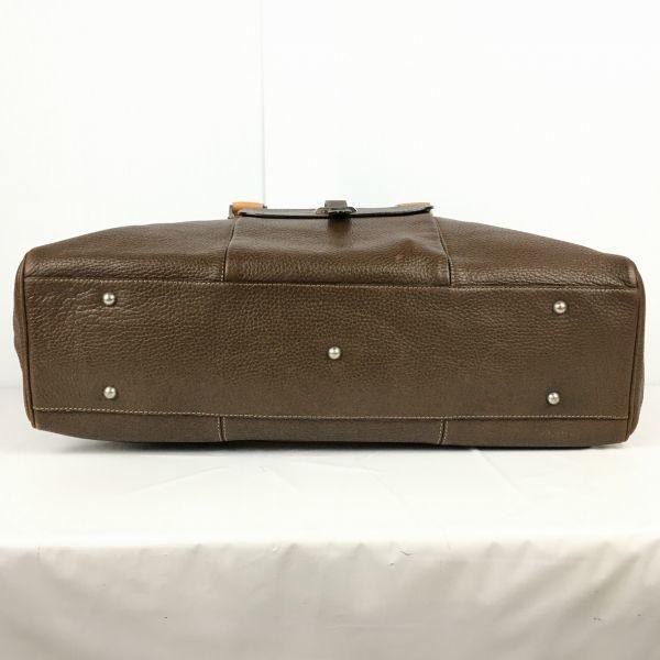 GINZA Kanematsu Leather Boston Bag Shoulder Dark Brown(USED)