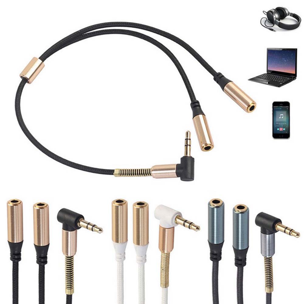

Headset Jack Splitter 3.5mm Y Splitter Cable Headphone Adapter Audio Cable Audio Extension Cables білий
