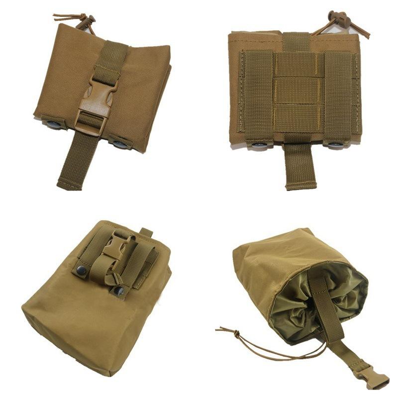 Foldable Molle Magazine Dump Drop Pouch Tactical Airsoft Ammo EDC Tool Bag Folding Utility Recovery Bag hunting accessory