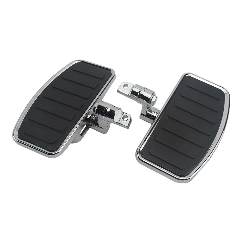 1 Pair Motorcycle Rear Passenger Floorboard Adjustable Footpegs Footrest For Harley Touring Road Glide Sportster 883 1200 Dyna серебряный