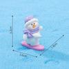 Mini Snowman Figurine Waterproof Mini Christmas Doll Ornament for Micro Landscape DIY Garden Patio Xmas Decor