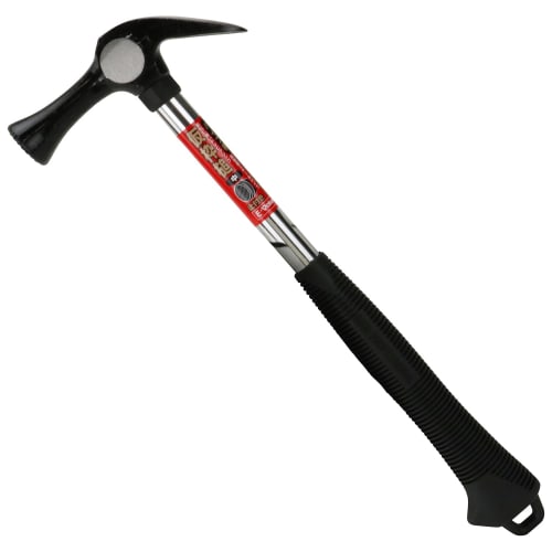 

E-Value Pipe Handle Temporary Framing Hammer, Medium, for Driving Nails, Pulling Nails, and Framing, with Stopper