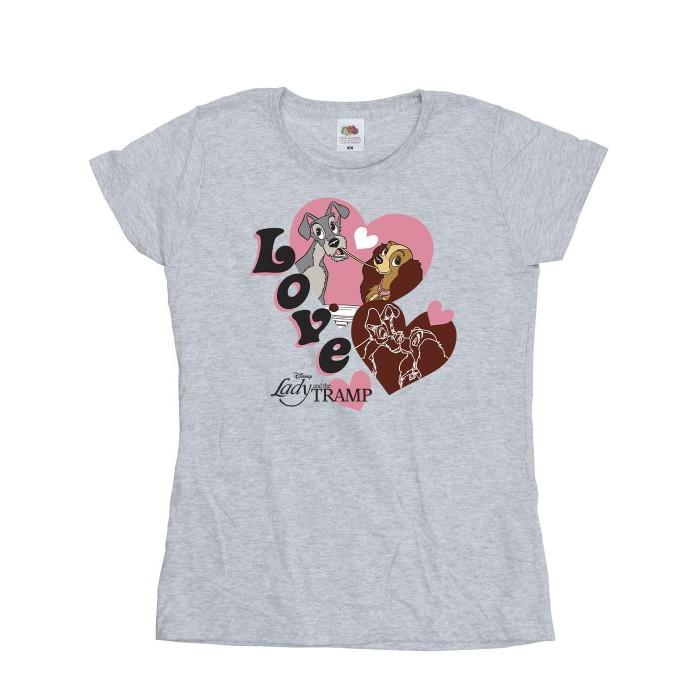 Lady And The Tramp Womens/Ladies Spaghetti Love T-Shirt