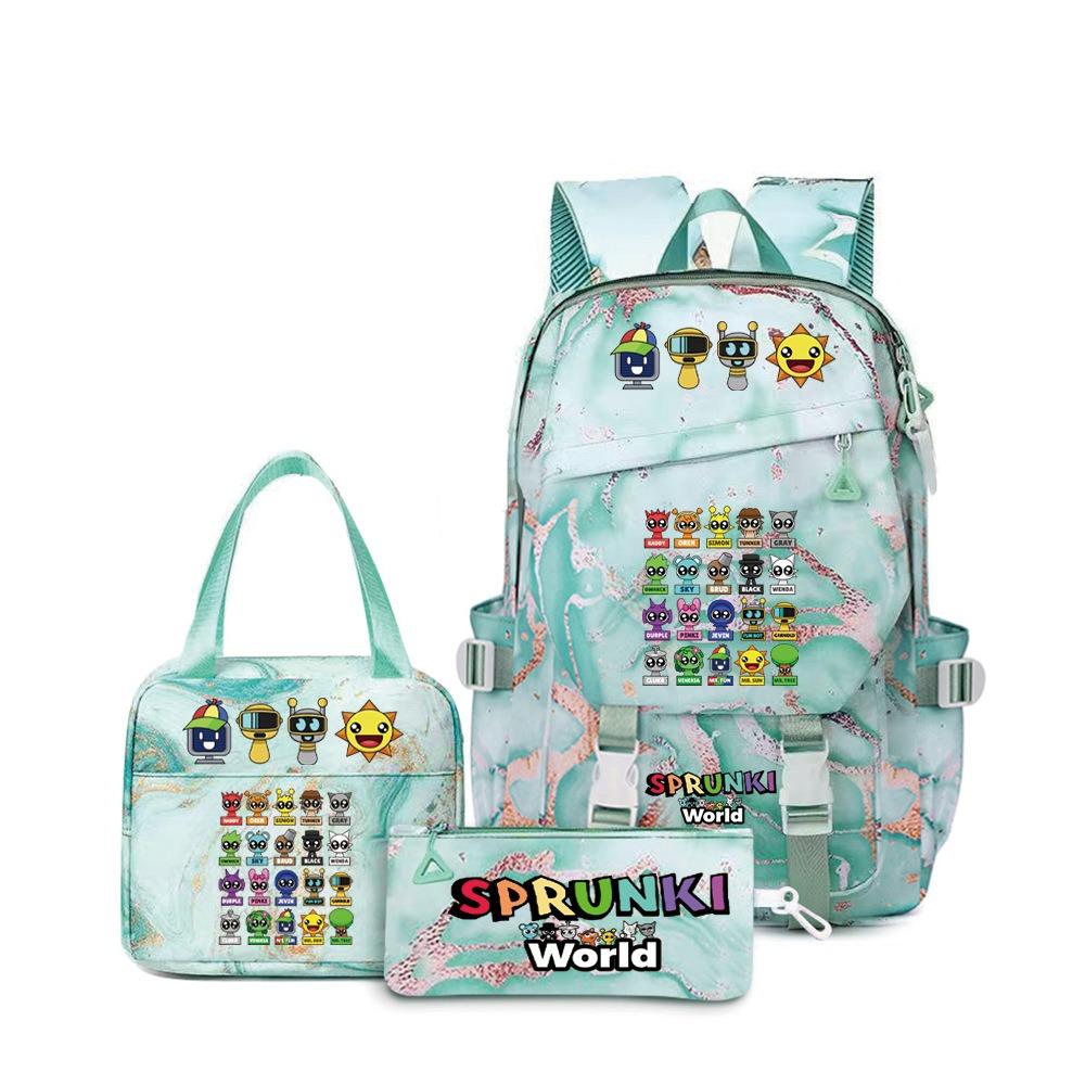 Rhythm Box Music Game Backpack Student Children Cute School Bag Three-piece Lunch