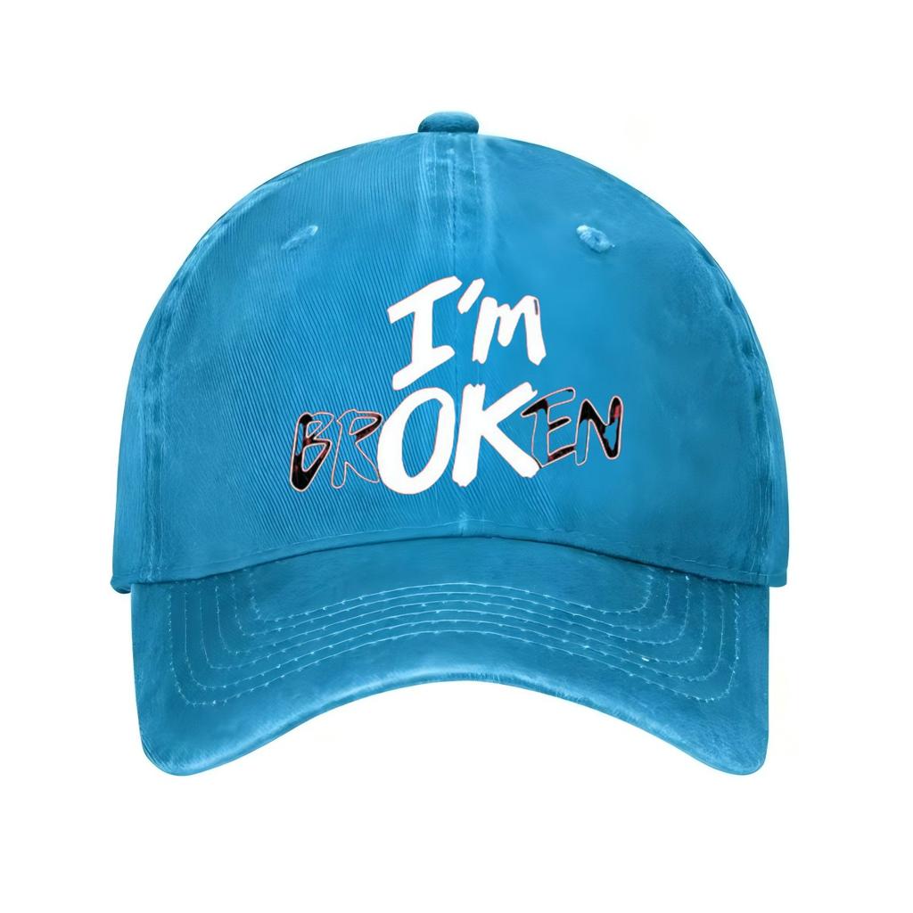 Im Broken Graphic Baseball Cap Unisex Polyester Casual Sun Protection Sports Adjustable Hat