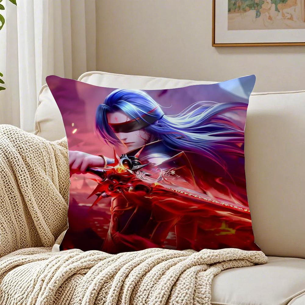 Epische Martialische Chinesische Anime SSoul Land Kissenbezug Kissenhülle Milbenschutz Wohnzimmer Sofa Dekor Kissen Zimmer