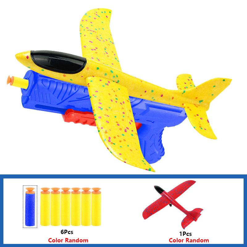 Kids 24cm Foam Plane Launcher Outdoor Toy for Boys Sport Catapult Game Children Girl Birthday Xmas Gifts