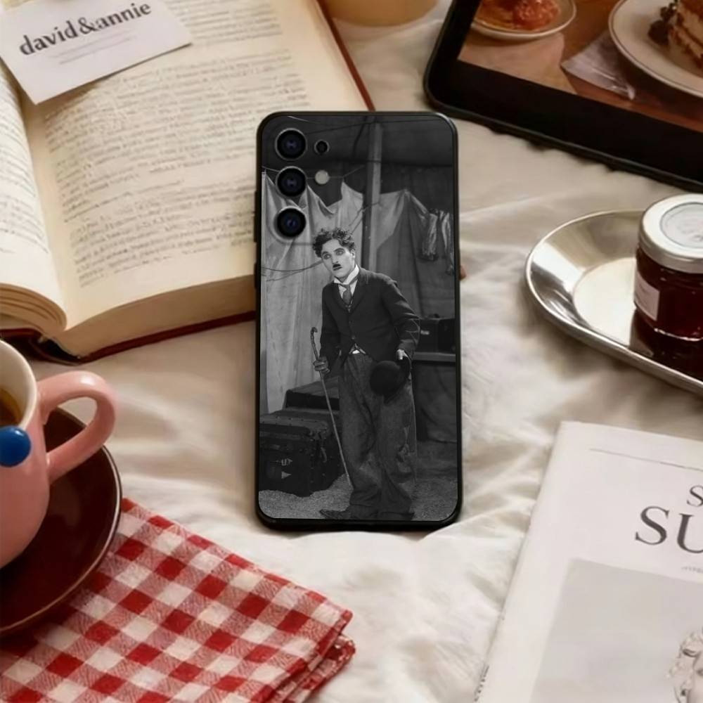 Charlie Chaplin Phone Case Soft black For Samsung S25,S24,S21,S22,S23,S30,Ultra,S20,Plus,Fe,Lite