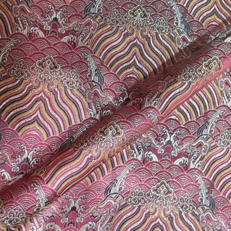 Ancient Style Silk Satin Fabric for Traditional Chinese Tang Suit Cheongsam Embroidered Hanfu Material Handcraft Packaging Cloth