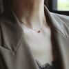 Simple High‑End Titanium‑Steel Small‑Round‑Bead Women Necklace, Fashion Light‑Luxury Small‑Golden‑Bean‑Pendant Collarbone Neck Chain