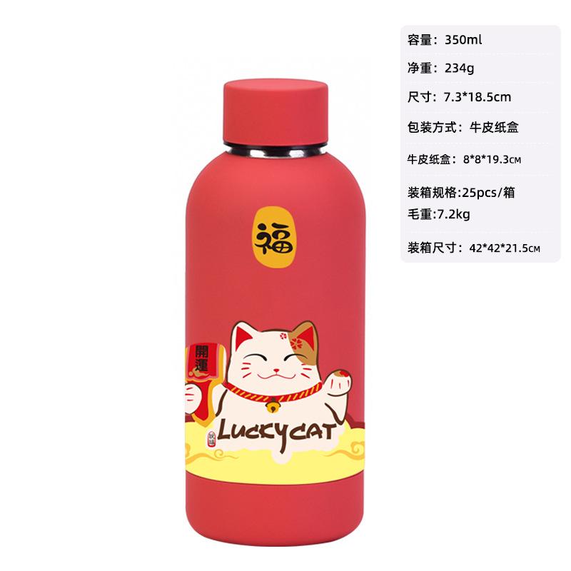 

Stainless Steel Thermos Cup With Straw Milk Tea Cup Coffee Cup Red Set Handle Sports Water Cup 350-1000ml