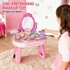 Toys DIY Play House Toy Simulated Dressing Table Table and Stickers Children'sPretending Makeup for New Year Gifts Kids Girls