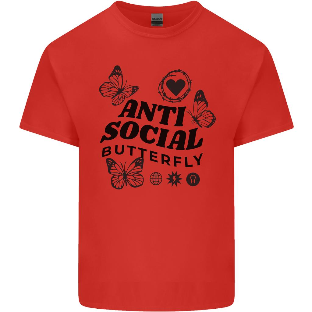 Antisocial Butterfly Unisexs Light Cotton TShirt