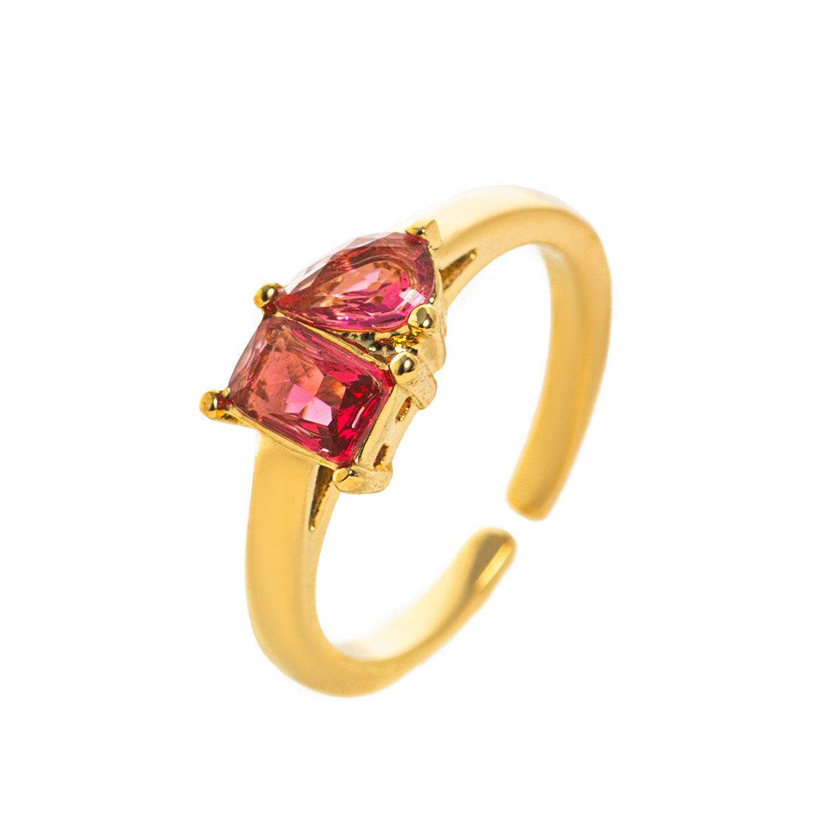 Titanium Steel Multi-Color Zircon December Birthstone Ring Plain Ring Ring December Birthstone Color Retention opening no. 7