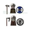 N501U-504U Medieval Castle Knight Building Blocks Figures Four Side UV Printing King Warhorse Weapons Accessories Toys Kid Gifts