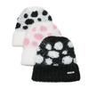 Korean Version of Cold Hat Women's Autumn and Winter Face Small Cold Protection Ear Protection Bag Head Hat Thickened Warm Polka Dot Wool Knitted Hat