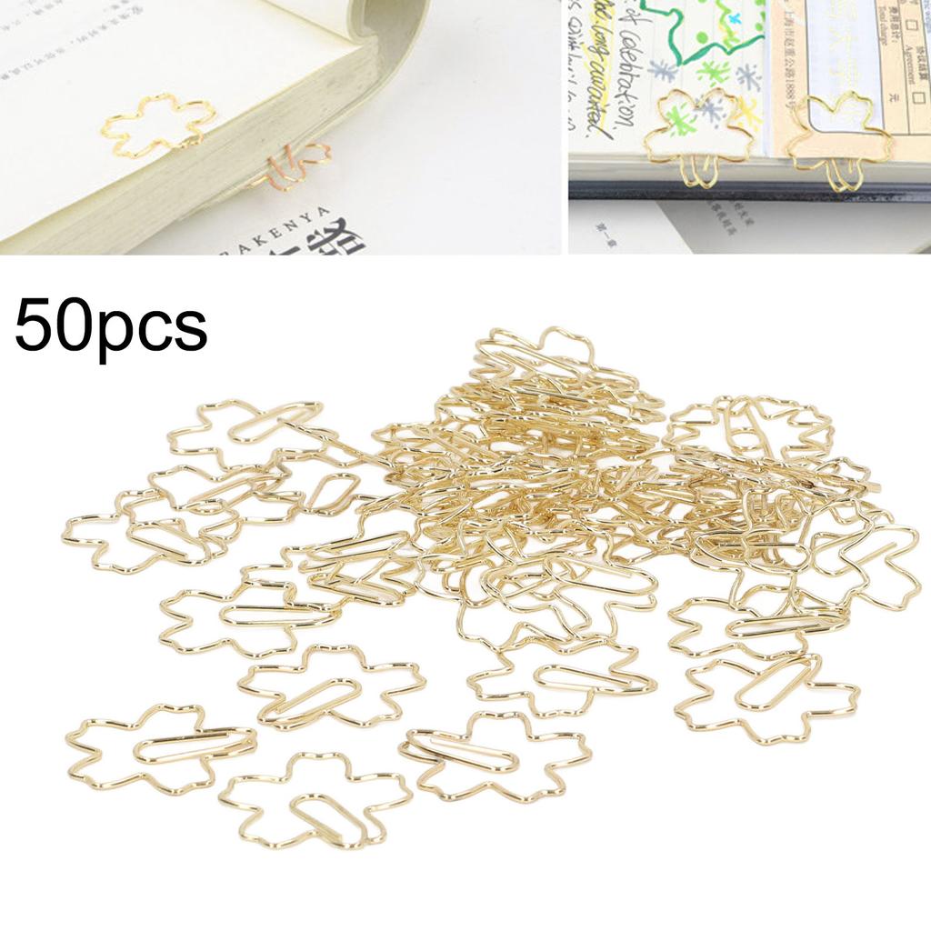50 buc agrafe portabile mici aurii unic forme dragute agrafe marcaj fisier birou Clas