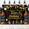 Whisky Cigarre Vintage Bois Fond Photographie Anniversaire Homme Décorations Fournitures de Fête Style Été Bar Décor Mural Rideau